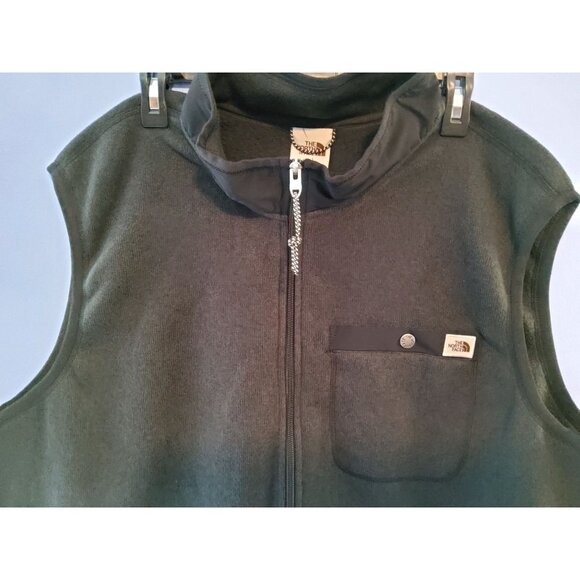 The North Face Mens Black Heather Full-Zip Fleece Vest XXL Soft & Warm Layer For - Picture 3 of 14